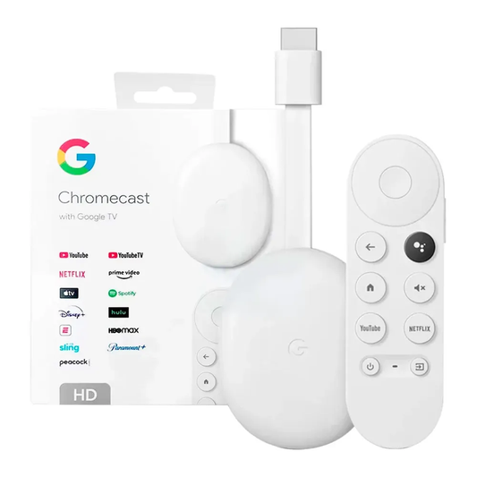 Google Chromecast 4ta generación HD + Google TV y control de voz Google Assistant